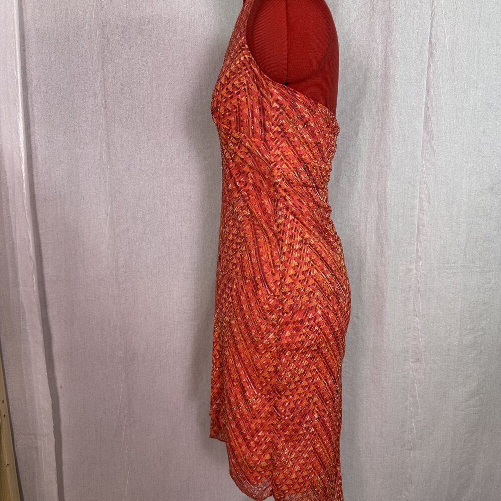 My Michelle Womens Dress Size S Hi Low Geometric print Sleeveless Open Back E425 - Picture 4 of 13